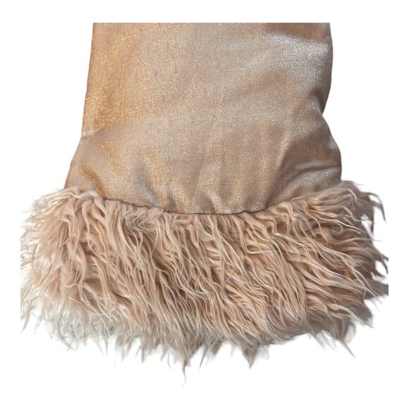 Providence Exclusively At Home New Rose Gold Fringe Tree Skirt 48" Diameter - Picture 3 of 5